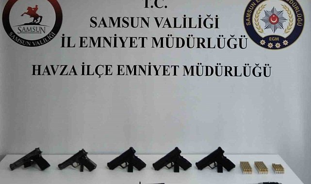 Samsun&#039;da kaçak silah ticareti operasyonu