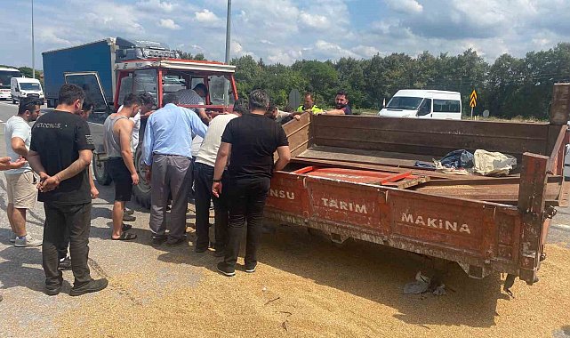 Samsun'da traktör ile otomobil çapıştı: 3 yaralı