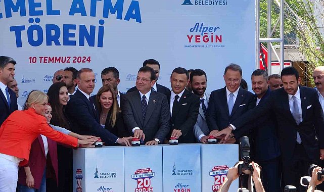 Sancaktepe'de 'İlk 100 Günde 20 Proje' kapsamında toplu temel atma töreni düzenlendi