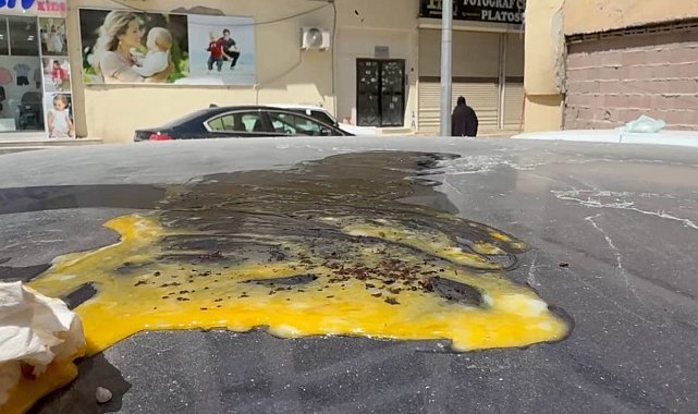 Şanlıurfa'da güneşin altında yumurta pişti