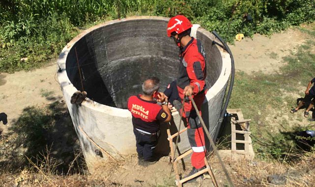 Serinlemek için girdiği su kuyusu sonu oldu