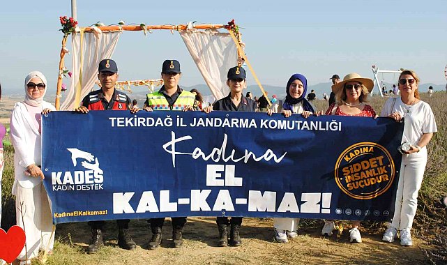 Tekirdağ İl Jandarma Komutanlığı &quot;Kadına El Kalkmaz&quot; dedi