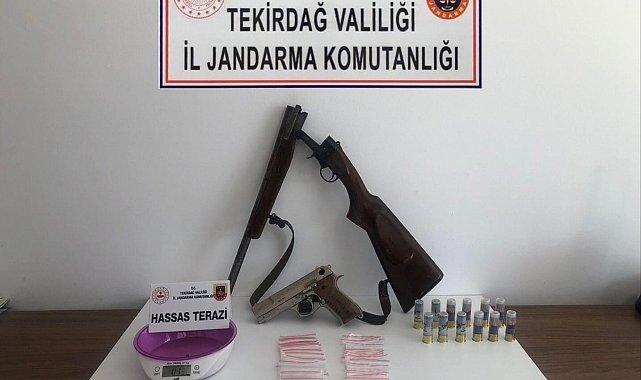 Tekirdağ'da uyuşturucu ve silah operasyonları
