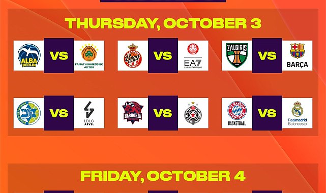 THY EuroLeague'de 2024-2025 sezonu fikstürü açıklandı