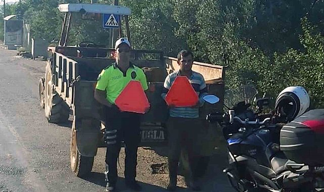 Trafikçilerden reflektör denetimi
