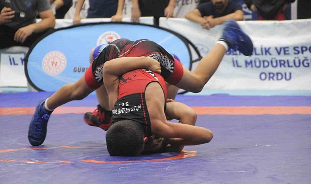 U11-U13 Grekoromen Güreş Türkiye Şampiyonası Ordu'da başladı