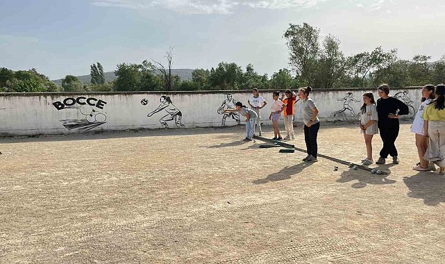 Ula'da bocce sporu çocuklar için vazgeçilmez oldu