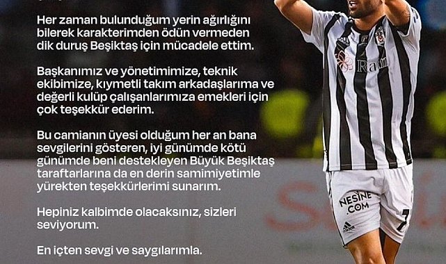 Umut Meraş, Beşiktaş'a veda etti