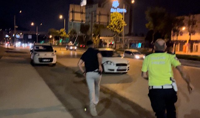 Uygulamayı görünce geri vitese takıp kaçtı, yakalanınca &quot;Araba istop etti&quot; dedi