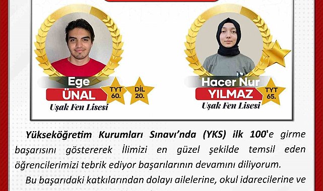 Vali Ergün'den tebrik mesajı
