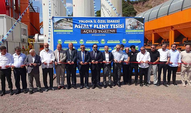 Yalova'da asfalt plenti tesisi törenle açıldı