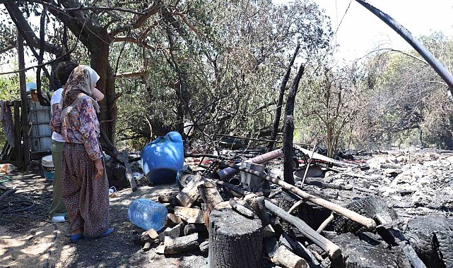 Yumaklar Mahallesi'nde yangın sonrası hasar tespit çalışması yapıldı