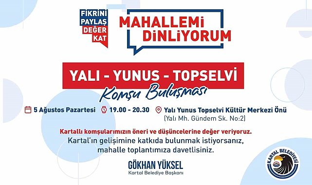 'Mahallemi Dinliyorum-Komşu Buluşmaları' başlıyor