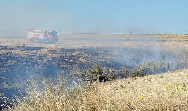 Alaca'da artan anız yangınları vatandaşları tedirgin ediyor