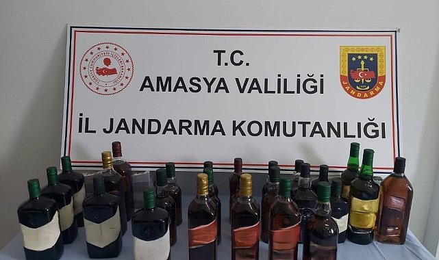 Amasya'da 26 şişe gümrük kaçağı alkol ele geçirildi