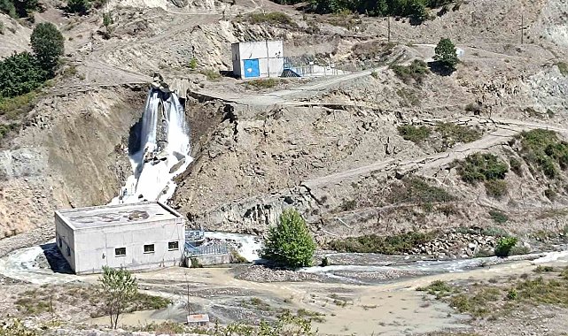 Amasya'da HES'te heyelan