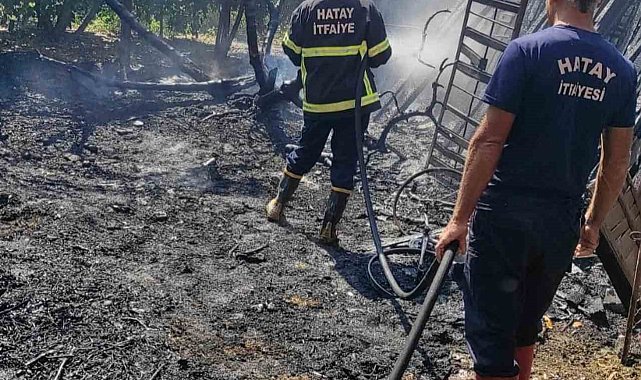 Arsuz'da bahçe yangını
