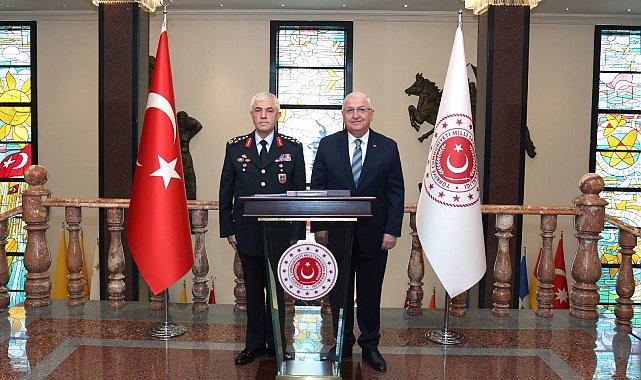 Bakan Güler emekliye ayrılan Jandarma Genel Komutanı Orgeneral Çetin&#039;i kabul etti
