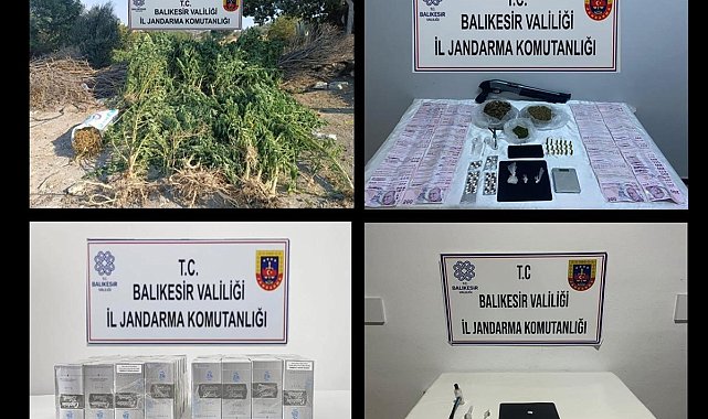 Balıkesir'de kaçakçılık ve uyuşturucu madde suçlarına yönelik operasyon
