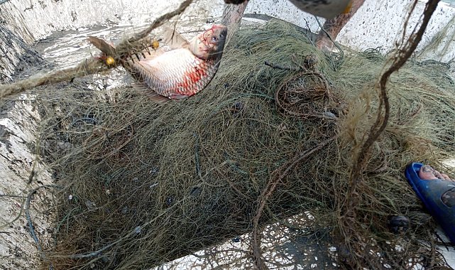 Barajdan 2 kilometre uzunlukta hayalet ağ çıktı