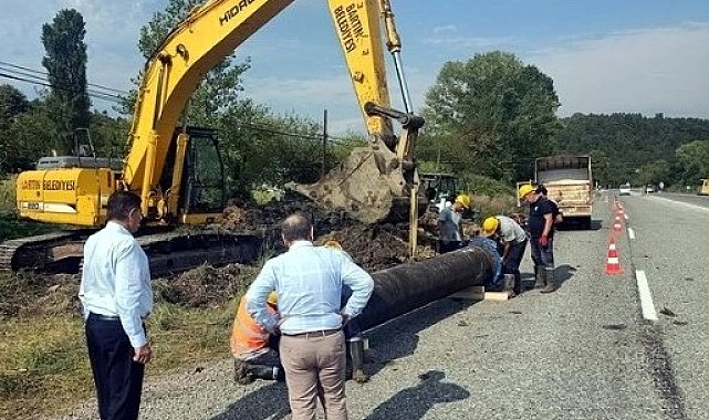 Bartın'da su ishale hattında bakım ve onarım çalışma yapıldı