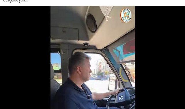 Başkan test sürüşü için bindiği dolmuşu kemer takmadan kullandı