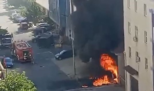 Beylikdüzü'nde korku dolu anlar: Trafo bomba gibi patladı