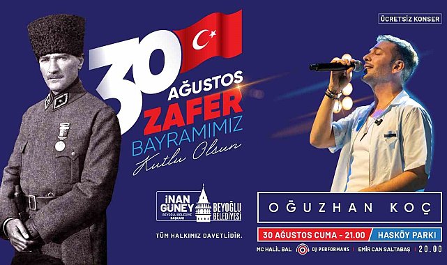 Beyoğlu'nda 30 Ağustos Zafer Bayramı konserle kutlanacak