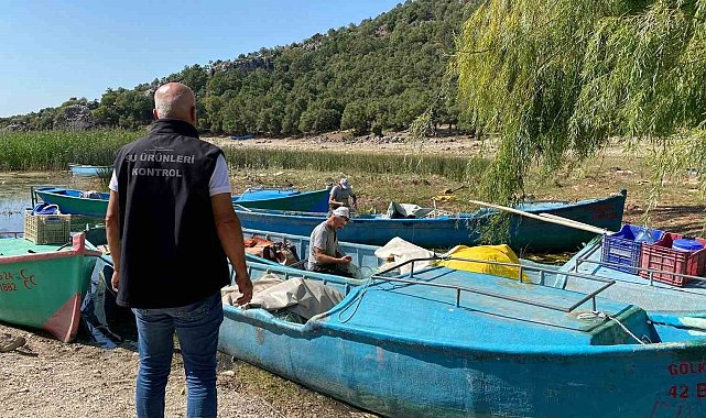 Beyşehir Gölü'nde balık boy yasağı denetimleri