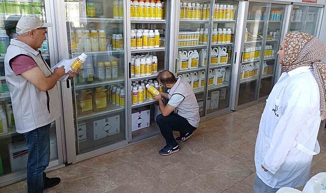 Beyşehir'de bitki koruma ürünü satan bayiler denetlendi