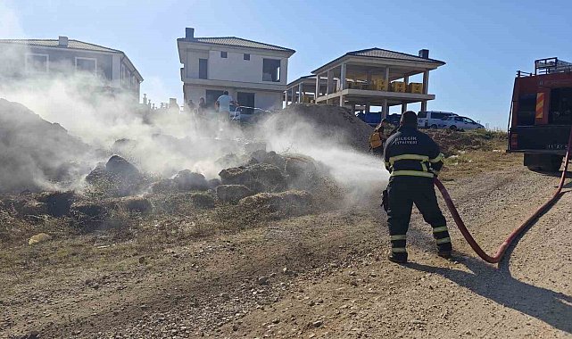 Bilecik'te çıkan saman yangını kısa sürede söndürüldü