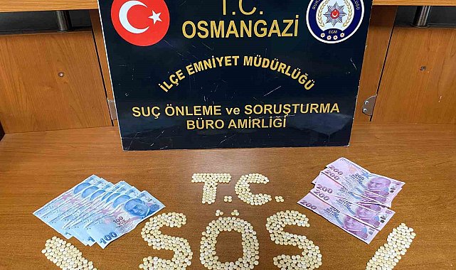 Bursa&#039;da takibe alınan şüpheliden 750 adet sentetik hap ele geçirildi