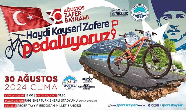 Büyükşehir'den 30 Ağustos Zafer Bayramı'nda bisiklet turu etkinliği