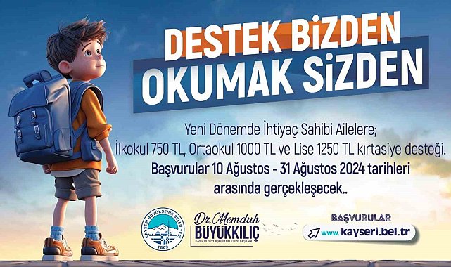 Büyükşehir'in kırtasiye desteği için başvurular başladı