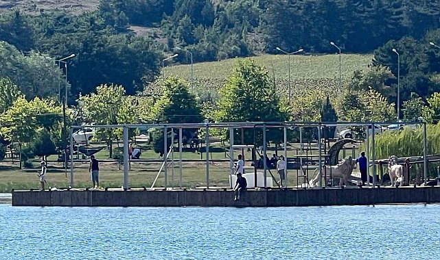 Çocuklar Pelitözü göletinde tehlikeyle karşı karşıya