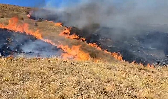 Çorum'da anız yangını
