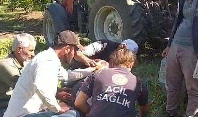 D-140'da otomobil ile traktör çarpıştı: 2 yaralı
