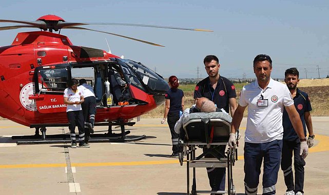 Diyarbakır'da kalp krizi geçiren 72 yaşındaki adam ambulans helikopterle hastaneye sevk edildi