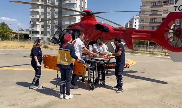 Diyarbakır'da yüksekten düşen çocuk ambulans helikopterle hastaneye nakledildi
