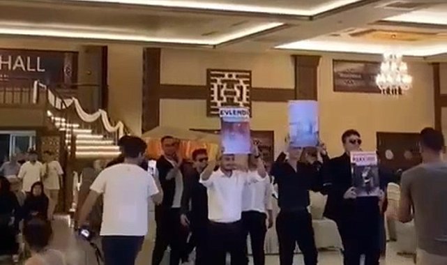 Düğünde damada tabutlu şaka
