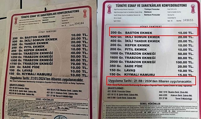 Ekmeğe gizli zamma tepki