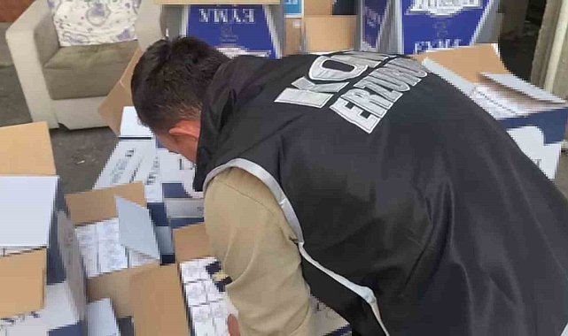 Erzurum'da kaçak sigara operasyonu: 2 şüpheli tutuklandı