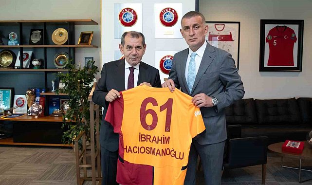 Galatasaray Başkanı Dursun Özbek, TFF Başkanı Hacıosmanoğlu'nu ziyaret etti