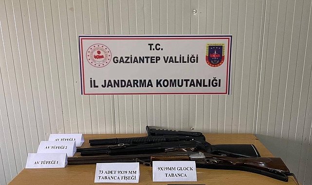 Gaziantep'te 42 adet silah ele geçirildi: 21 gözaltı