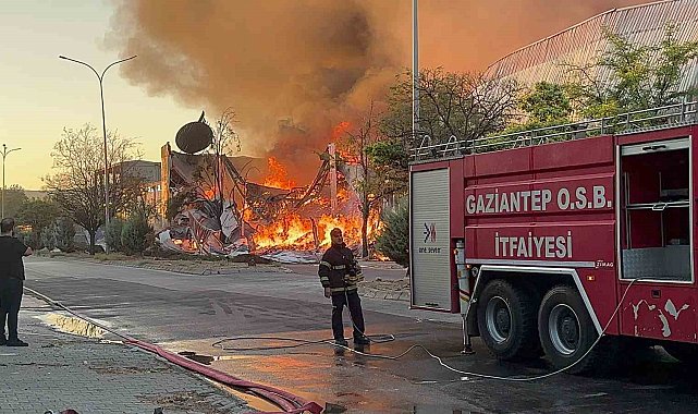 Gaziantep'te halı fabrikasında yangın