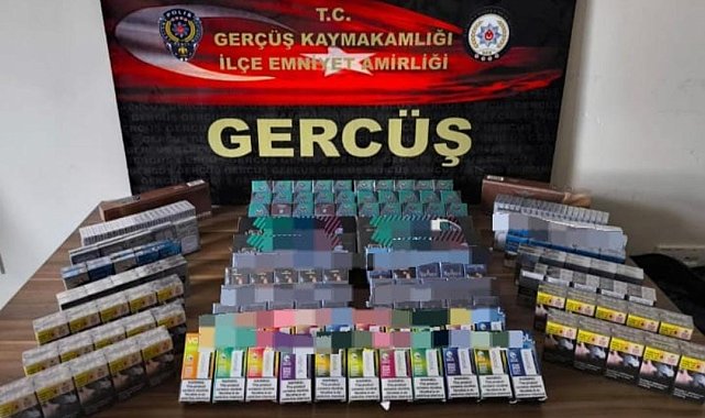 Gercüş'te gümrük kaçağı sigaralar ele geçirildi