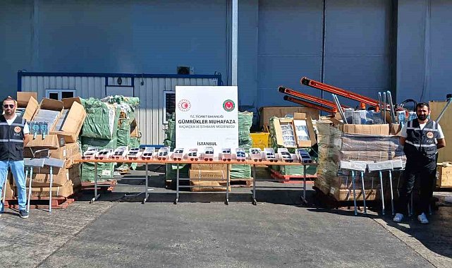Gümrük muhafaza ekiplerinden Ambarlı Limanı'nda 'kaçak optik malzeme' operasyonu