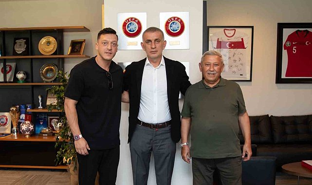 İrfan Gündüz ve Mesut Özil'den TFF Başkanı Hacıosmanoğlu'na ziyaret