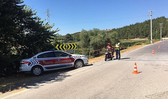 Jandarma'dan motosiklet denetimi; 19 araç trafikten men