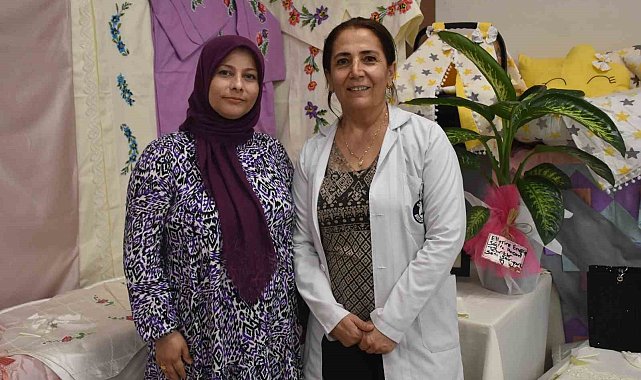 Kadınların el emeğiyle ürettikleri çeyizlik eşyalar sergilendi